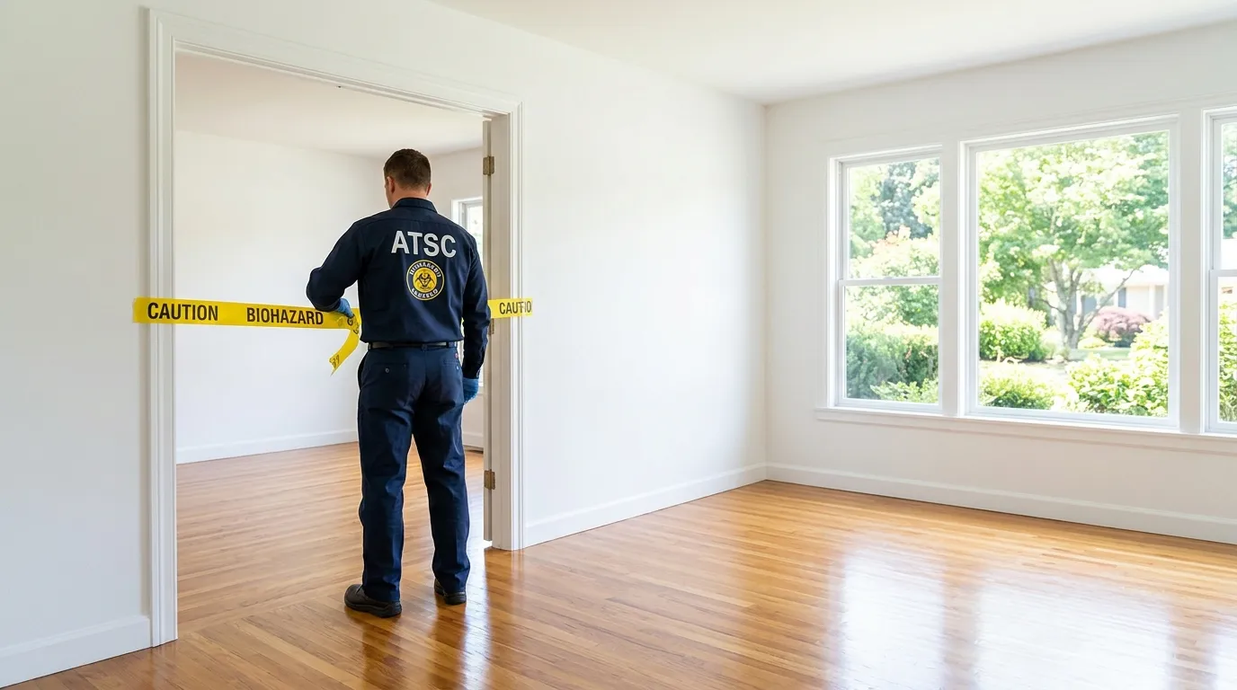 Certified biohazard cleanup crew performing Decomposition Cleanup in Rosemount